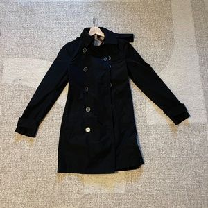 Burberry Brit Trench Coat Black Size 2